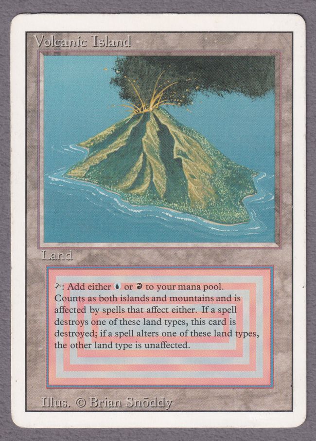 【委託商品/3枚セット】【EN】《Volcanic Island》[3ED] 3枚セット HPx3