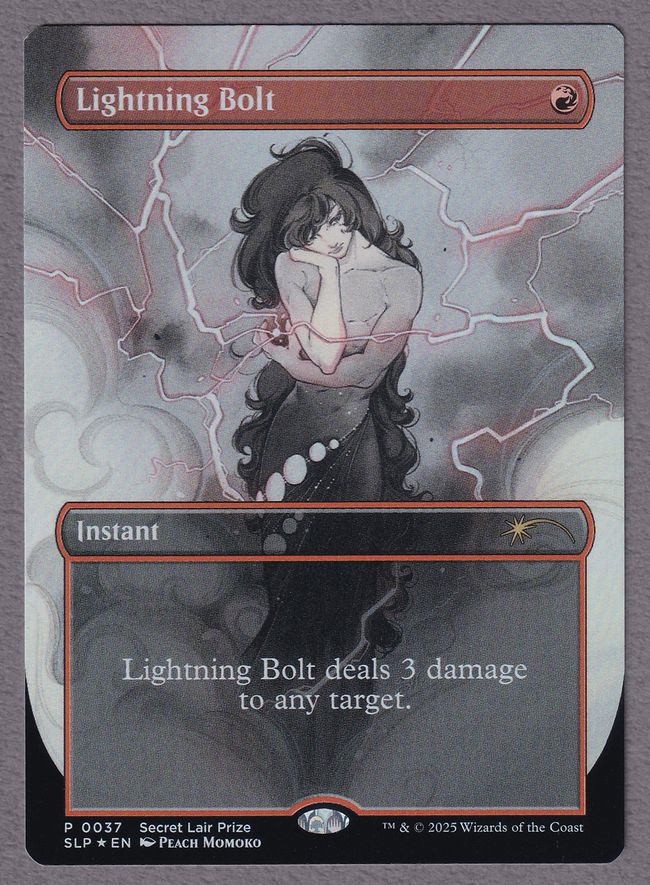 MAGIC CON会場限定　peach桃子先生イラスト稲妻　プレイマットfoil MTG プレイマット Chicago Magiccon 2025 桃桃子/Peach Momoko