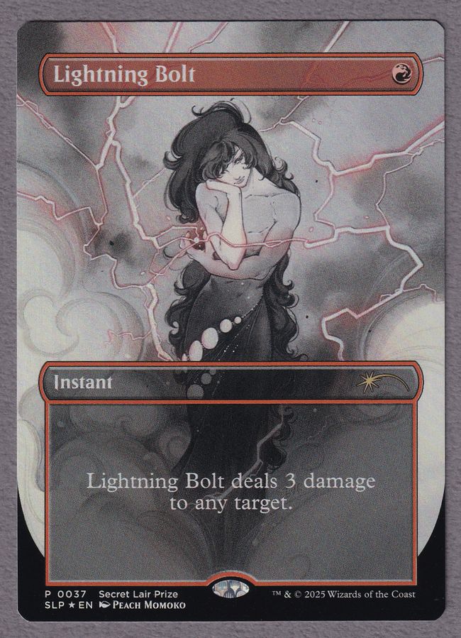 MAGIC CON限定　peach桃子先生　稲妻プレイマットfoil 未使用 MAGIC CON限定 peach桃子先生 稲妻プレイマットfoil 未使用