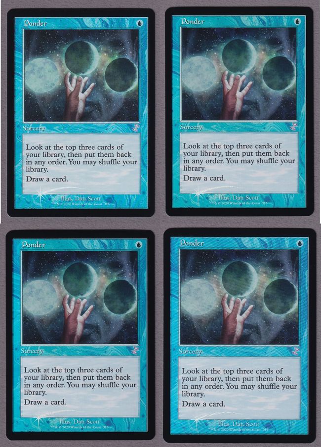 思案/Ponder 4枚セット マジック：ザ・ギャザリング foil 【公式通販】