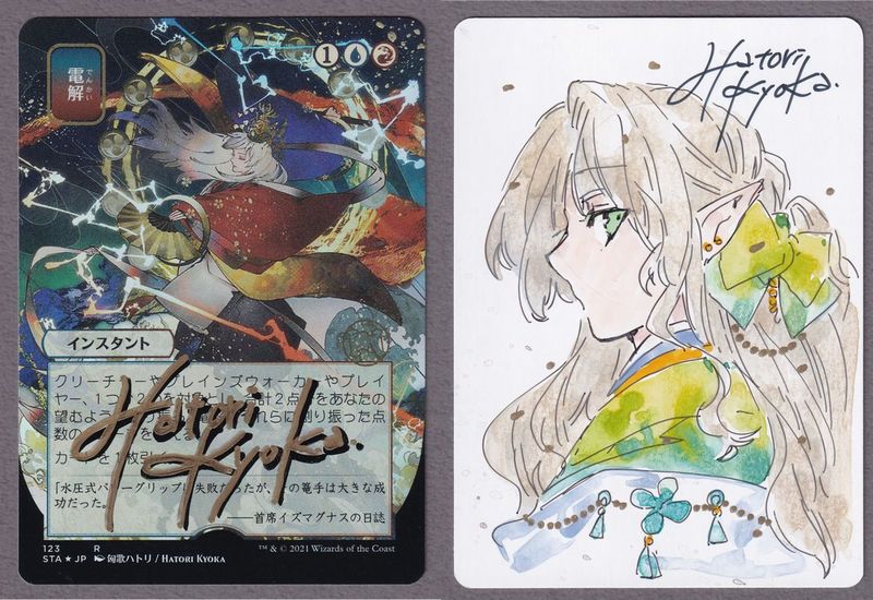 委託商品】【Foil】(123)□日本画□《電解/Electrolyze》[STA-JP