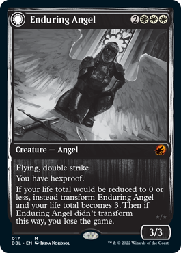 【銀幕・Foil】(017)《不朽の天使/Enduring Angel》/《天使の処罰者/Angelic Enforcer》[DBL-MID] 白R