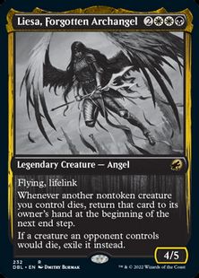 【銀幕・Foil】(232)《忘れられた大天使、リーサ/Liesa, Forgotten Archangel》[DBL-MID] 金R