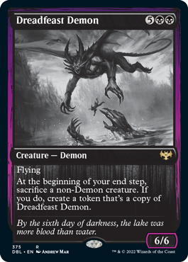 (375)《戦慄宴の悪魔/Dreadfeast Demon》[DBL-VOW] 黒R