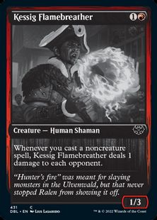【銀幕・Foil】(431)《ケッシグの炎吹き/Kessig Flamebreather》[DBL-VOW] 赤C