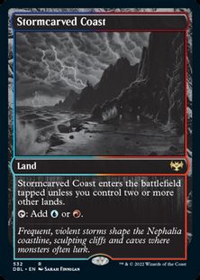 【銀幕・Foil】(532)《嵐削りの海岸/Stormcarved Coast》[DBL-VOW] 土地R