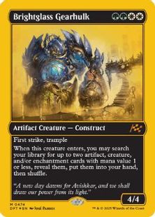 【ファーストプレイス・Foil】(474)《輝晶の機械巨人/Brightglass Gearhulk》[DFT-BF] 金R