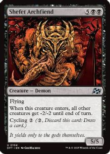 (104)《シェフェトの大悪鬼/Shefet Archfiend》[DFT] 黒U
