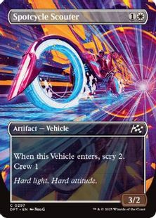 【Foil】(297)■ボーダーレス■《偵察二輪車/Spotcycle Scouter》[DFT-BF] 白C