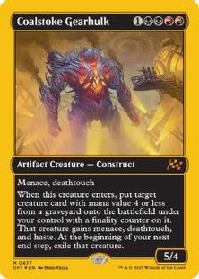 【ファーストプレイス・Foil】(477)《焚炭の機械巨人/Coalstoke Gearhulk》[DFT-BF] 金R