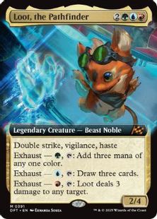 【Foil】(391)■拡張アート■《開拓者、おたから/Loot, the Pathfinder》[DFT-BF] 金R