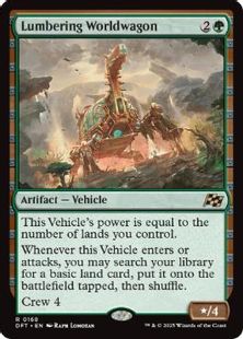 (168)《重厚な世界踏破車/Lumbering Worldwagon》[DFT] 緑R