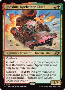 (218)《ロケッティアの隊長、レッドシフト/Redshift, Rocketeer Chief》[DFT] 金R