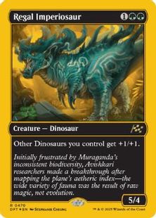 【ファーストプレイス・Foil】(470)《威厳ある放漫トカゲ/Regal Imperiosaur》[DFT-BF] 緑R
