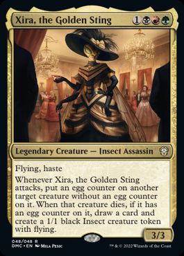 【Foil】(048)《黄金の一刺し、ジラ/Xira, the Golden Sting》[DMC] 金R