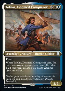 【エッチング・Foil】(067)《悪運尽きた征服者、トバイアス/Tobias, Doomed Conqueror》[DMC-BF] 金U