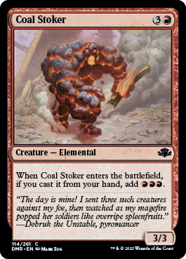 【Foil】(114)《石炭焚き/Coal Stoker》[DMR] 赤C