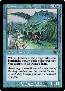 (282)■旧枠■《深海の生息者/Denizen of the Deep》[DMR-BF] 青R