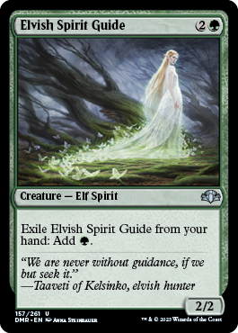 (157)《エルフの指導霊/Elvish Spirit Guide》[DMR] 緑U