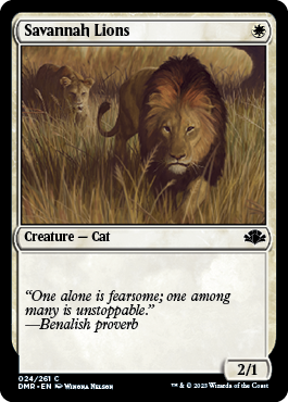 《サバンナ・ライオン/Savannah Lions》[DMR] 白C