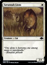 【Foil】(024)《サバンナ・ライオン/Savannah Lions》[DMR] 白C