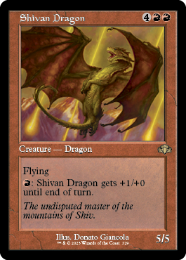 【Foil】(329)■旧枠■《シヴ山のドラゴン/Shivan Dragon》[DMR-BF] 赤R