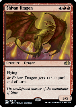 Foil】(329)□旧枠□《シヴ山のドラゴン/Shivan Dragon》[DMR-BF] 赤R 