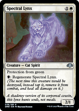(028)《幽体オオヤマネコ/Spectral Lynx》[DMR] 白U
