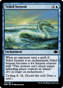 【Foil】(072)《仮装の大海蛇/Veiled Serpent》[DMR] 青C