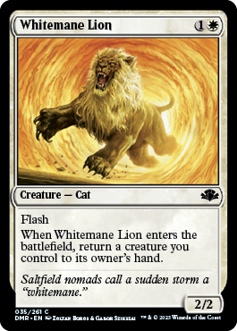 (035)《白たてがみのライオン/Whitemane Lion》[DMR] 白C