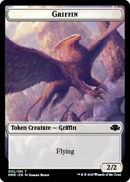 【Foil】(002)《グリフィントークン/Griffin token》[DMR] 白