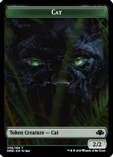 【Foil】(008)《猫トークン/Cat token》[DMR] 緑