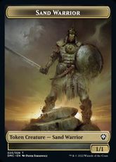 【Foil】(020)《砂漠の民・戦士トークン/Sand Warrior Token》[DMC] 金