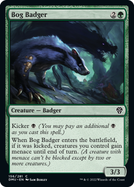 (156)《沼アナグマ/Bog Badger》[DMU] 緑C
