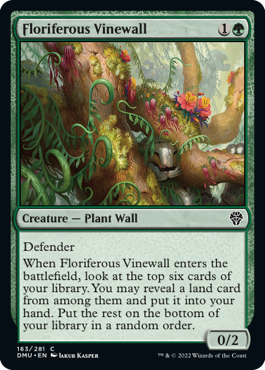(163)《花咲く蔦壁/Floriferous Vinewall》[DMU] 緑C