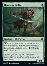 【Foil】(171)《ラノワールの追跡者/Llanowar Stalker》[DMU] 緑C