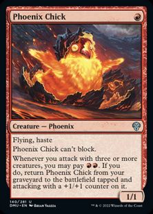 【Foil】(140)《フェニックスの雛/Phoenix Chick》[DMU] 赤U
