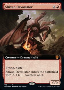 (410)■拡張アート■《シヴの壊滅者/Shivan Devastator》[DMU-BF] 赤R