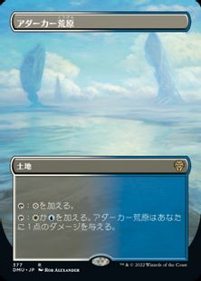 【Foil】(377)■ボーダーレス■《アダーカー荒原/Adarkar Wastes》[DMU-BF] 土地R
