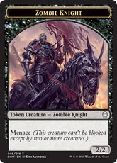 (005)《ゾンビ・騎士トークン/Zombie Knight Token》[DOM] 黒