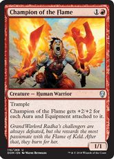 【Foil】《炎のチャンピオン/Champion of the Flame》[DOM] 赤U