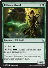 【Foil】《エルフェイムのドルイド/Elfhame Druid》[DOM] 緑U