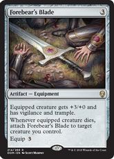 【Foil】《先祖の刃/Forebear's Blade》[DOM] 茶R