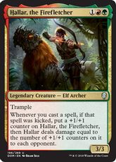 【Foil】■プレリリース■《炎矢師、ハラー/Hallar, the Firefletcher》[DOM-PRE] 金U