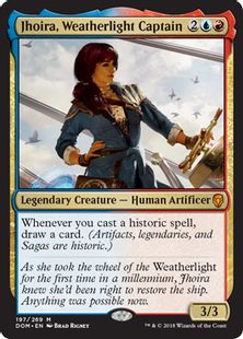 【Foil】■プレリリース■《ウェザーライトの艦長、ジョイラ/Jhoira, Weatherlight Captain》[DOM-PRE] 金R