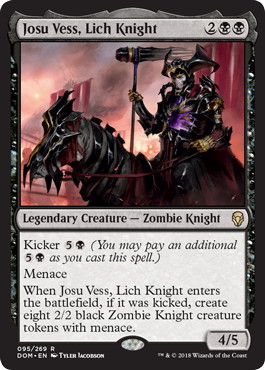 【Foil】《リッチの騎士、ジョス・ヴェス/Josu Vess, Lich Knight》[DOM] 黒R