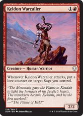 【Foil】《ケルドの戦呼び/Keldon Warcaller》[DOM] 赤C