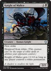 【Foil】《悪意の騎士/Knight of Malice》[DOM] 黒U