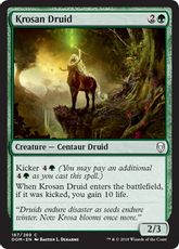 【Foil】《クローサのドルイド/Krosan Druid》[DOM] 緑C