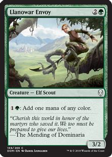 《ラノワールの特使/Llanowar Envoy》[DOM] 緑C